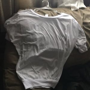 White shimmery blouse